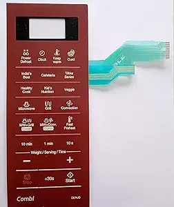 Microwave Oven Membrane Touch Keypad (Red, Rechargeable, Indoor Use, 1 Unit, 1 [AA/AAA] Battery)