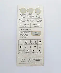 Microwave Oven Membrane Keypad Compatible/Replaceable with Microwave Model No - R3A55