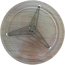 9.6 inches Microwave Turntable Plate Flat Bottom (Transparent) With Triple Arm Roller Complete Set Fiber Glass Microwave Turntable Plate